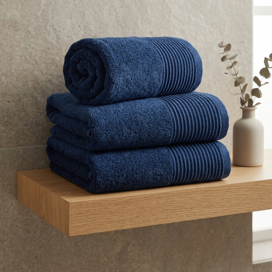 BUNDEL - 4 stuks: Badhanddoek 100x150cm - Navy