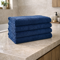 Set van 4 stuks: Badhanddoek 100x150cm - Navy